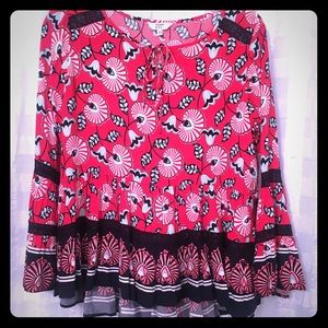 NWT CROWN & IVY Popover Blouse